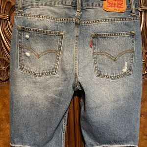 Levi's Blue Jean Shorts Distressed Cut-Off Style M1